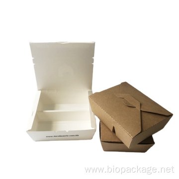 Disposable biodegradable kraft paper lunch box